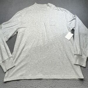 Aime Leon Dore Shirt Mens 2XL Gray Mockneck Long Sleeve Pocket Heavyweight Tee